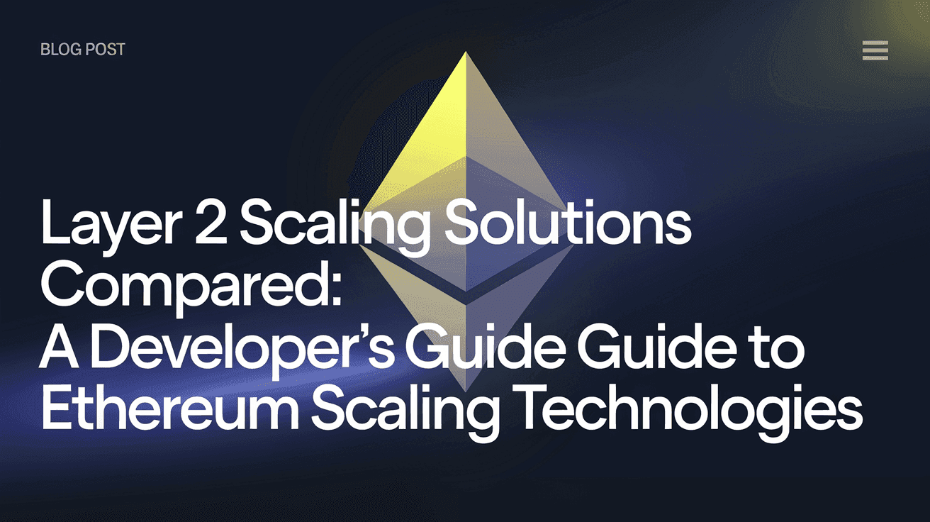 Layer 2 Scaling Solutions Compared: A Developer's Guide to Ethereum Scaling Technologies
